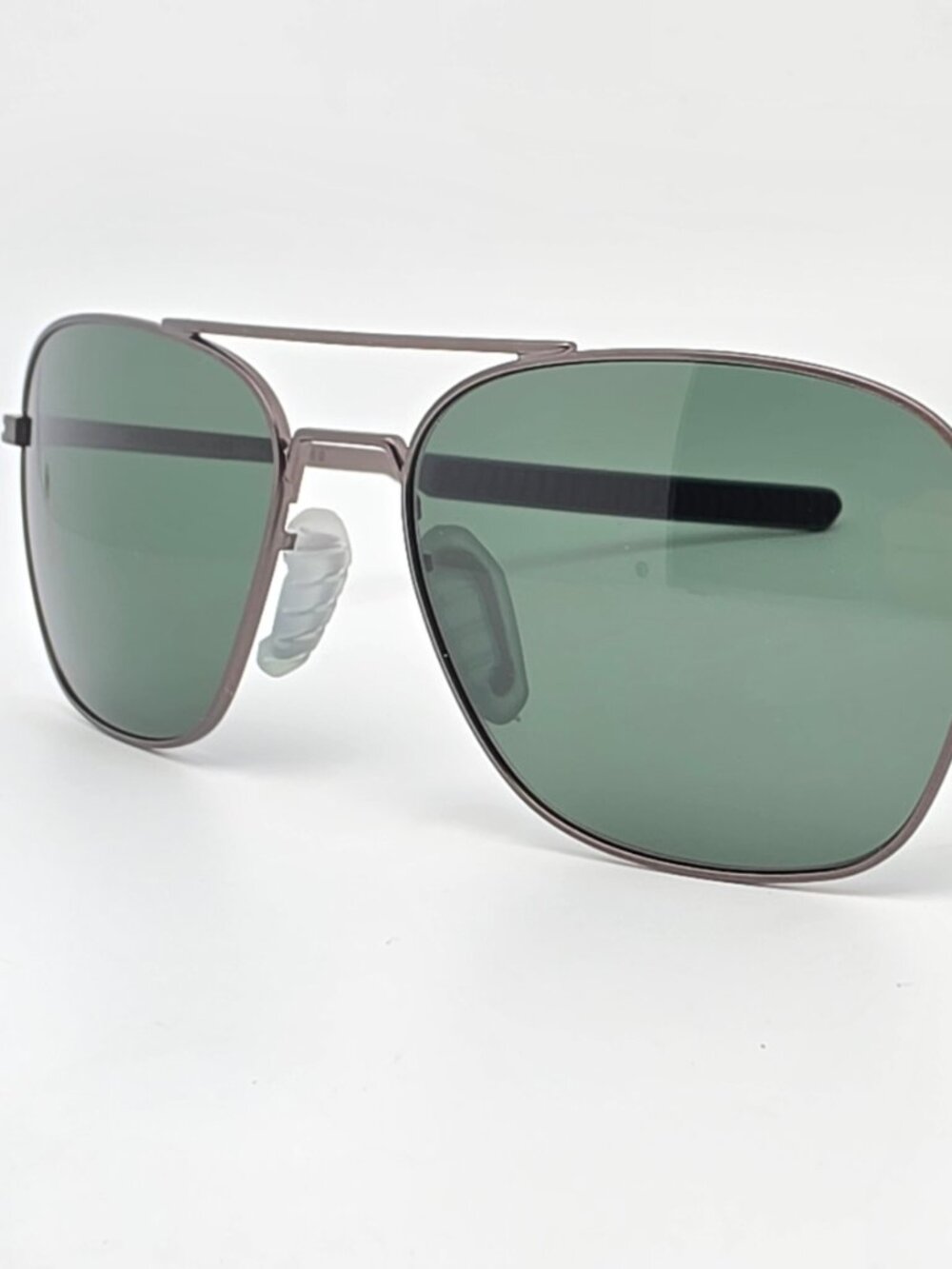 Roka Falcon Gunmetal Titanium Frame Polarized Ranger Green Aviator Sunglasses